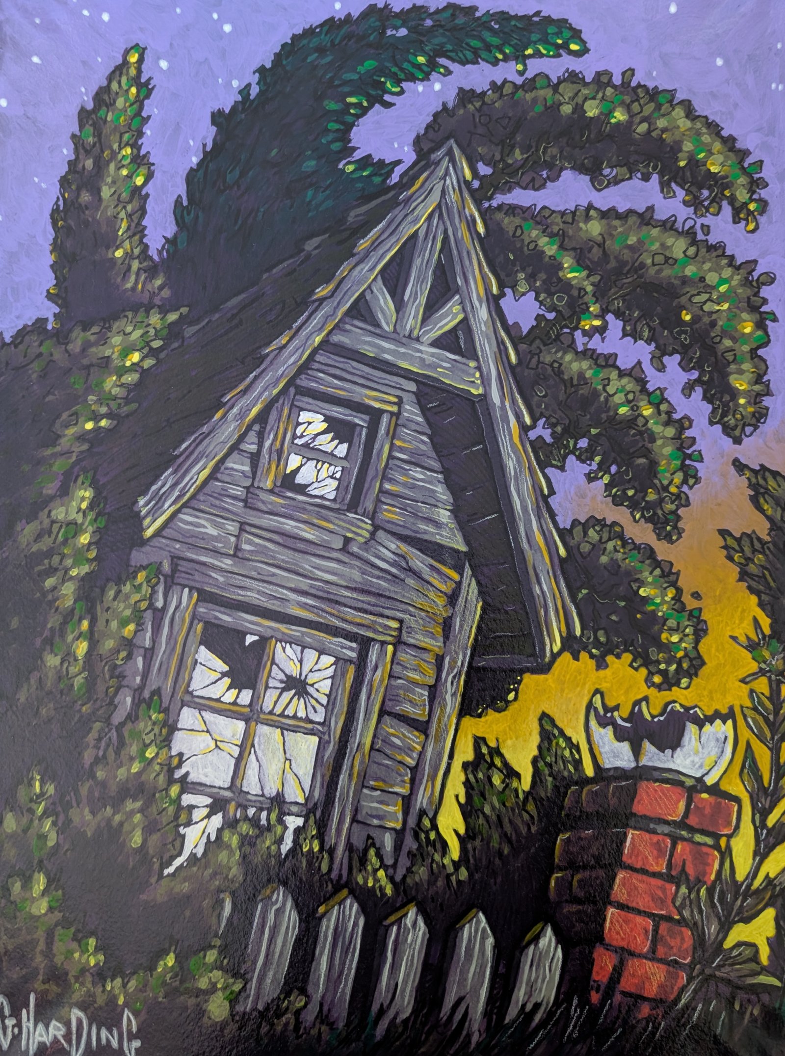 Crooked cottage — featured artwork by Glenn Harding